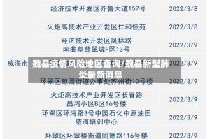 魏县疫情风险地区查询/魏县新型肺炎最新消息