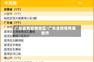 广东省有疫情地区/广东省疫情有哪些市