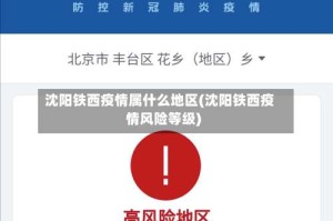 沈阳铁西疫情属什么地区(沈阳铁西疫情风险等级)