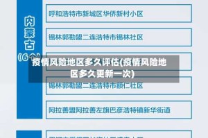 疫情风险地区多久评估(疫情风险地区多久更新一次)