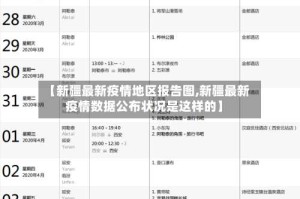 【新疆最新疫情地区报告图,新疆最新疫情数据公布状况是这样的】