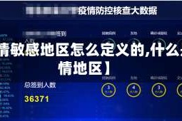 【疫情敏感地区怎么定义的,什么是疫情地区】