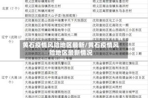 黄石疫情风险地区最新/黄石疫情风险地区最新情况