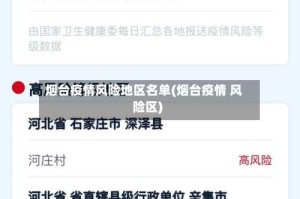 烟台疫情风险地区名单(烟台疫情 风险区)