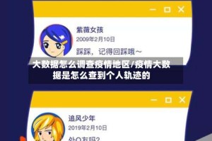 大数据怎么调查疫情地区/疫情大数据是怎么查到个人轨迹的
