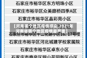 【河南哪个地区疫情感染,2021年河南省哪个地区疫情最严重】