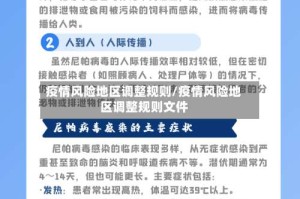 疫情风险地区调整规则/疫情风险地区调整规则文件