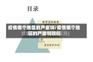 疫情哪个地区的严重啊/疫情哪个地区的严重啊现在