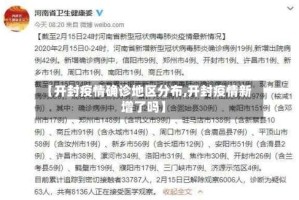 【开封疫情确诊地区分布,开封疫情新增了吗】