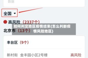 如何判定地区疫情结束(怎么判断疫情风险地区)