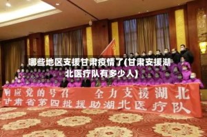 哪些地区支援甘肃疫情了(甘肃支援湖北医疗队有多少人)