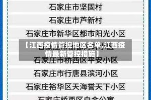 【江西疫情管控地区名单,江西疫情最新管控措施】