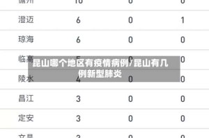 昆山哪个地区有疫情病例/昆山有几例新型肺炎