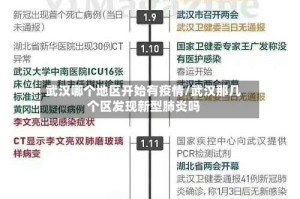 武汉哪个地区开始有疫情/武汉那几个区发现新型肺炎吗