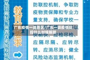 广东疫情一类地区/广东一级疫情防控什么时候解除
