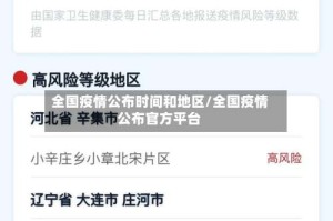 全国疫情公布时间和地区/全国疫情公布官方平台