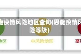 恩施疫情风险地区查询(恩施疫情风险等级)