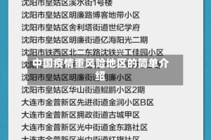 中国疫情重风险地区的简单介绍