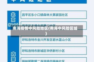 南海疫情中风险地区(南海中风险区域)