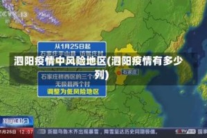 泗阳疫情中风险地区(泗阳疫情有多少列)