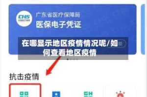 在哪显示地区疫情情况呢/如何查看地区疫情