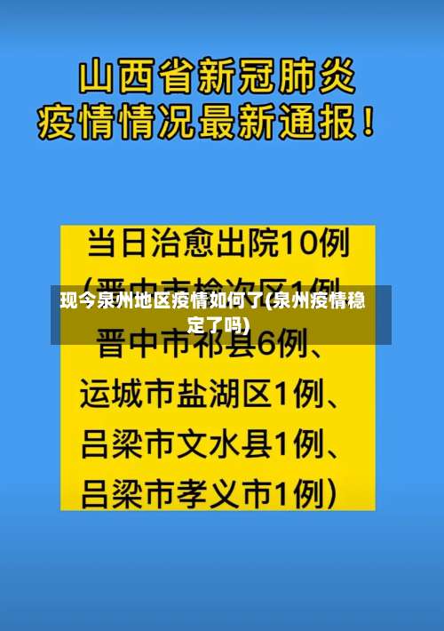 现今泉州地区疫情如何了(泉州疫情稳定了吗)-第2张图片