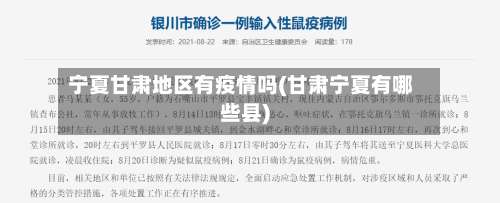 宁夏甘肃地区有疫情吗(甘肃宁夏有哪些县)-第2张图片