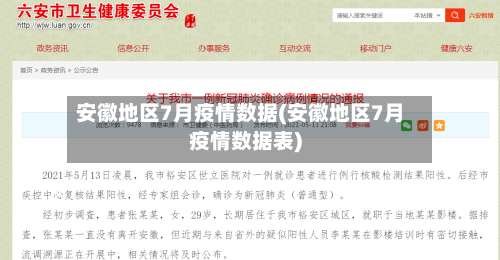安徽地区7月疫情数据(安徽地区7月疫情数据表)-第1张图片
