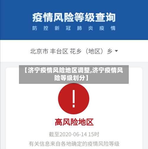 【济宁疫情风险地区调整,济宁疫情风险等级划分】-第1张图片