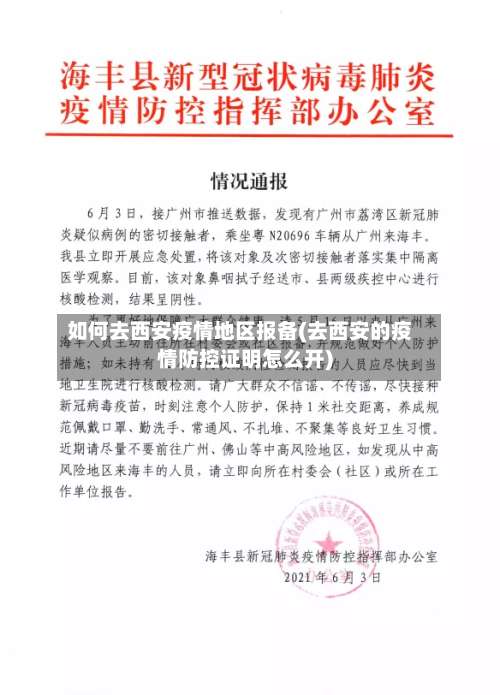 如何去西安疫情地区报备(去西安的疫情防控证明怎么开)-第2张图片