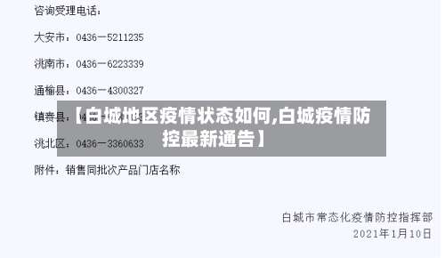 【白城地区疫情状态如何,白城疫情防控最新通告】-第3张图片
