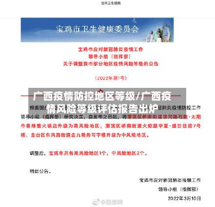 广西疫情防控地区等级/广西疫情风险等级评估报告出炉-第3张图片