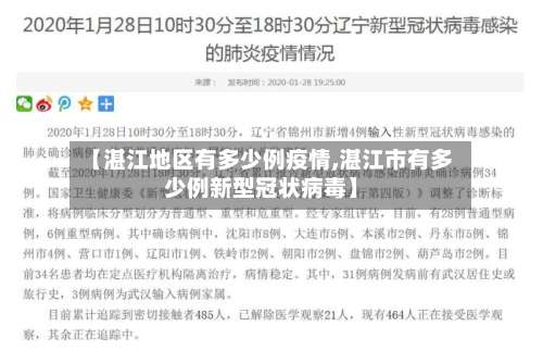 【湛江地区有多少例疫情,湛江市有多少例新型冠状病毒】-第2张图片