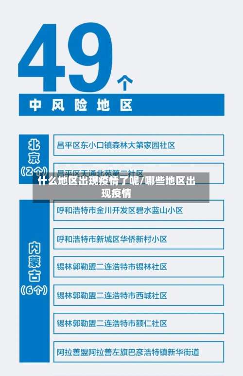 什么地区出现疫情了呢/哪些地区出现疫情-第1张图片