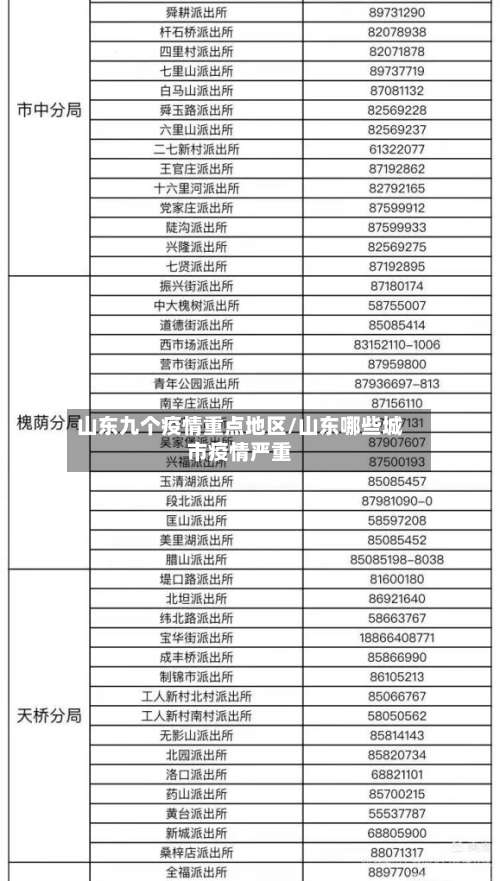 山东九个疫情重点地区/山东哪些城市疫情严重-第2张图片