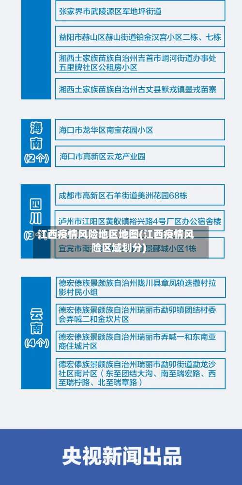 江西疫情风险地区地图(江西疫情风险区域划分)-第2张图片