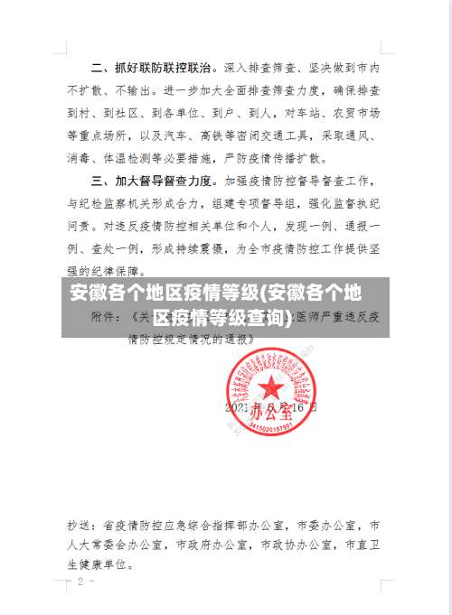 安徽各个地区疫情等级(安徽各个地区疫情等级查询)-第1张图片