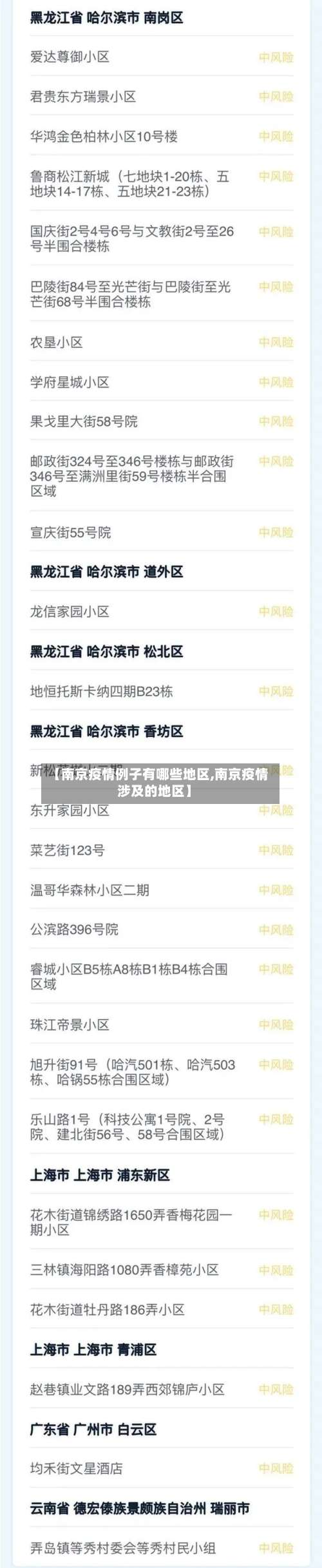 【南京疫情例子有哪些地区,南京疫情涉及的地区】-第1张图片