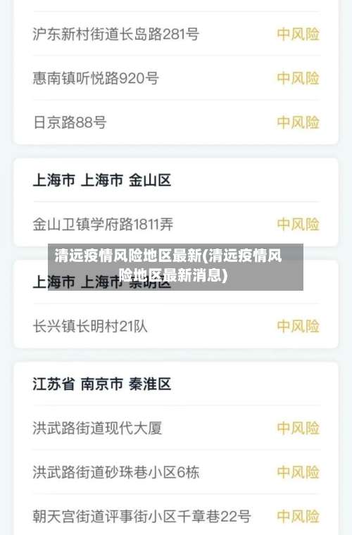 清远疫情风险地区最新(清远疫情风险地区最新消息)-第1张图片