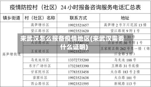来武汉怎么报备疫情地区(来武汉需要什么证明)-第1张图片