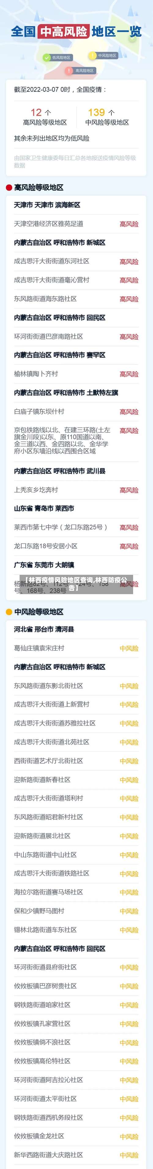 【林西疫情风险地区查询,林西防疫公告】-第1张图片