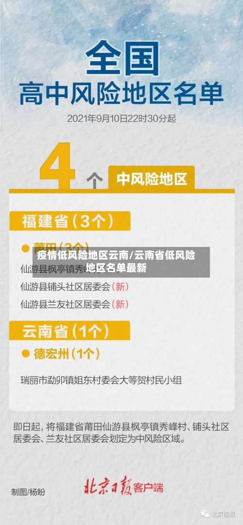 疫情低风险地区云南/云南省低风险地区名单最新-第1张图片