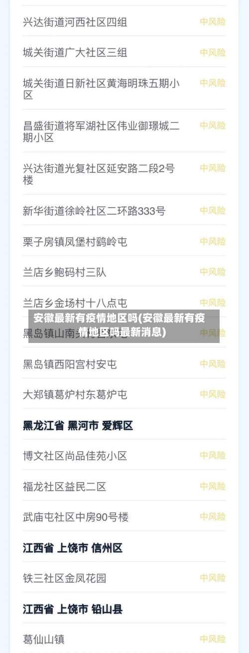 安徽最新有疫情地区吗(安徽最新有疫情地区吗最新消息)-第1张图片