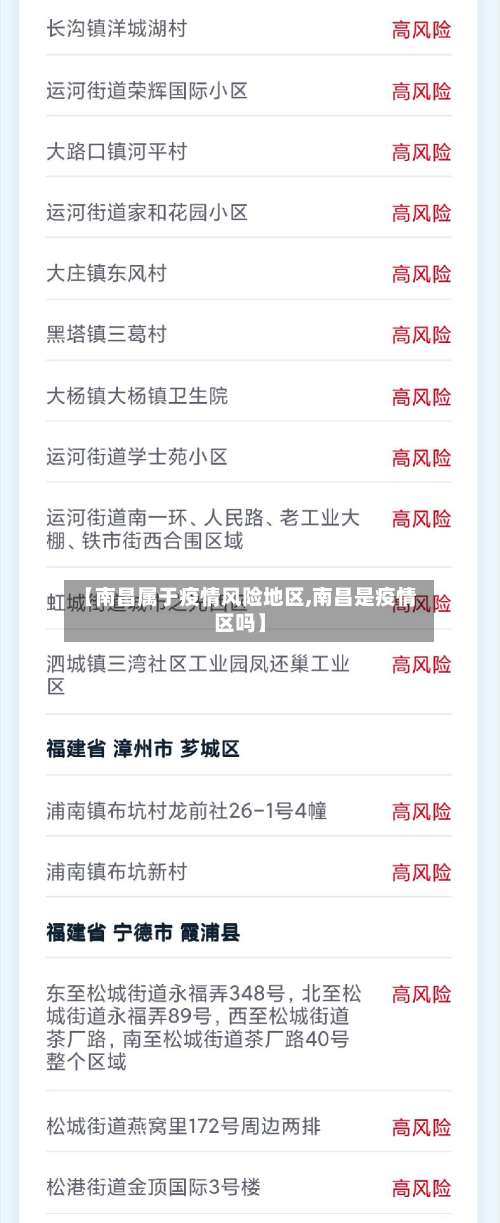 【南昌属于疫情风险地区,南昌是疫情区吗】-第2张图片