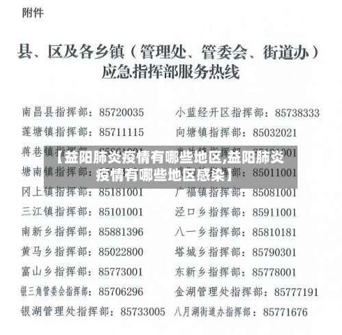 【益阳肺炎疫情有哪些地区,益阳肺炎疫情有哪些地区感染】-第2张图片