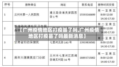 【广州疫情地区打疫苗了吗,广州疫情地区打疫苗了吗最新消息】-第3张图片