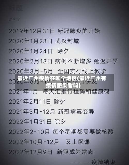 最近广州疫情在哪个地区(最近广州有疫情感染者吗)-第2张图片